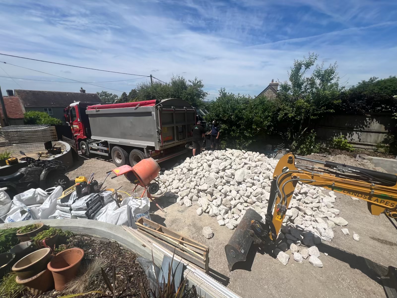 Aggregate Delivery & Base Preparation