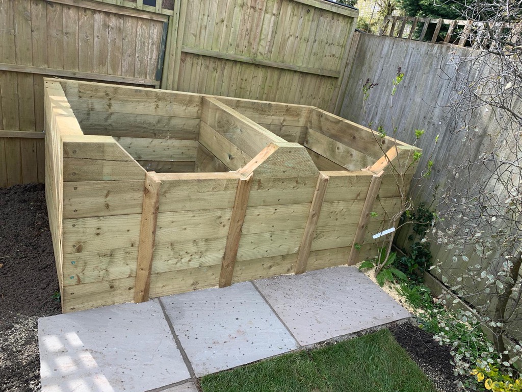Multi-Bay Compost Bin Construction